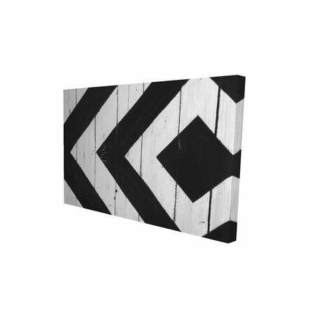 FONDO 12 x 18 in. Rhombus on Wood-Print on Canvas FO2772804